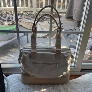 BEIS mini weekender beige